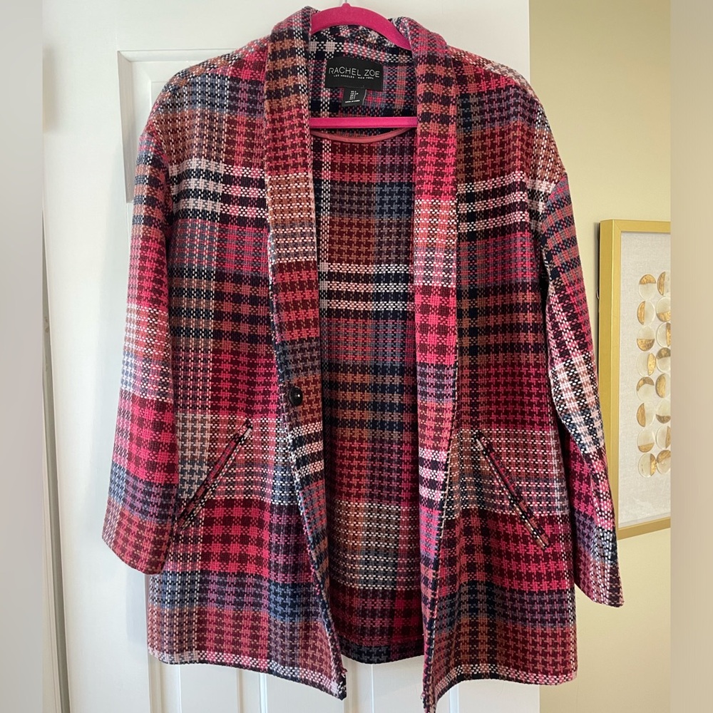 Rachel Zoe Size S oversized plaid jacket.  Worn once or twice